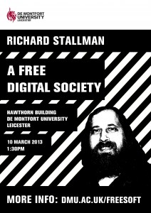 2013-03-10 Stallman - A Free Digital Society -poster