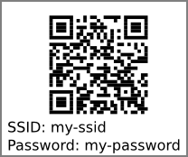 WiFi details encoded into a QR Code